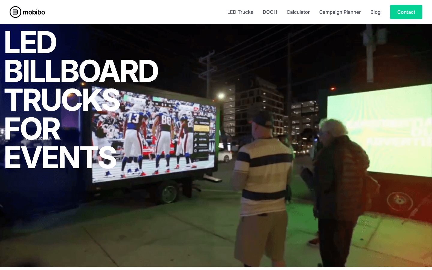 LED Truck Campaign Platform: Mobibo site