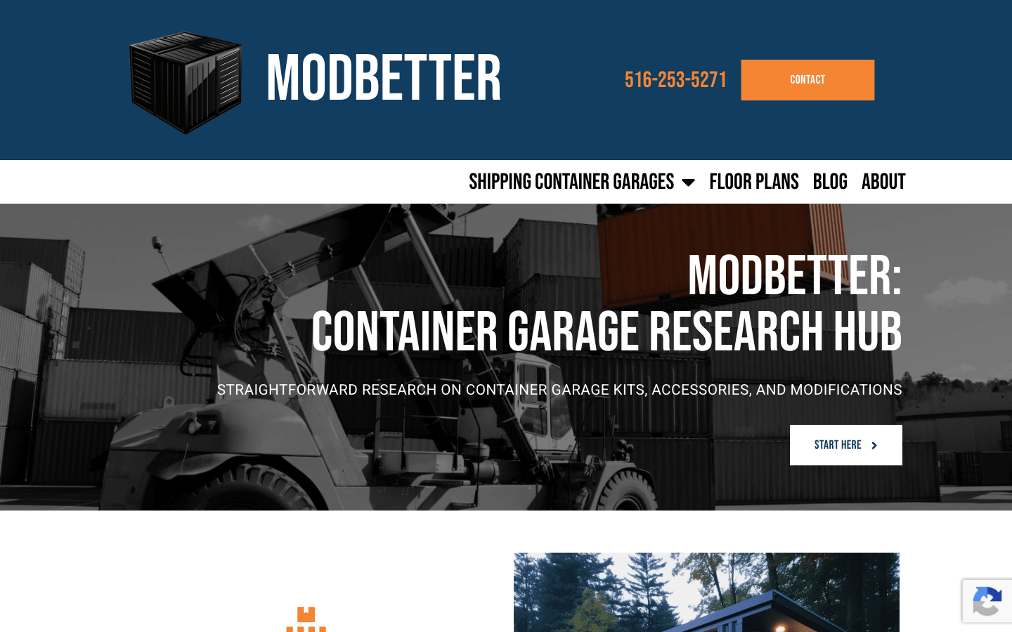 Container Lead Generation: ModBetter site